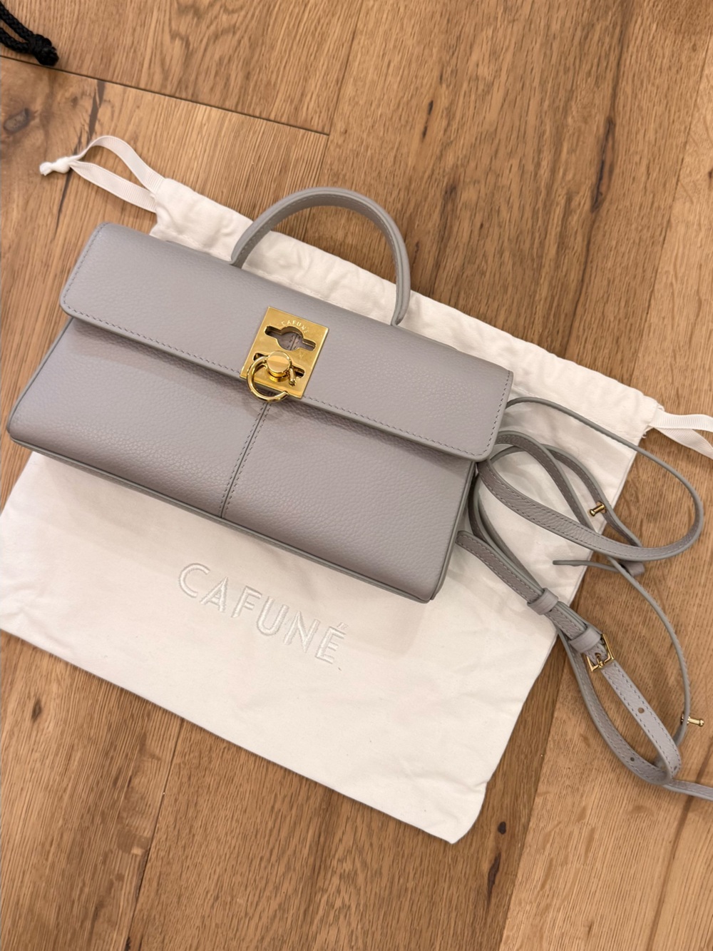 Cafune cafuné stance wallet clutch in stone grey blueish grey